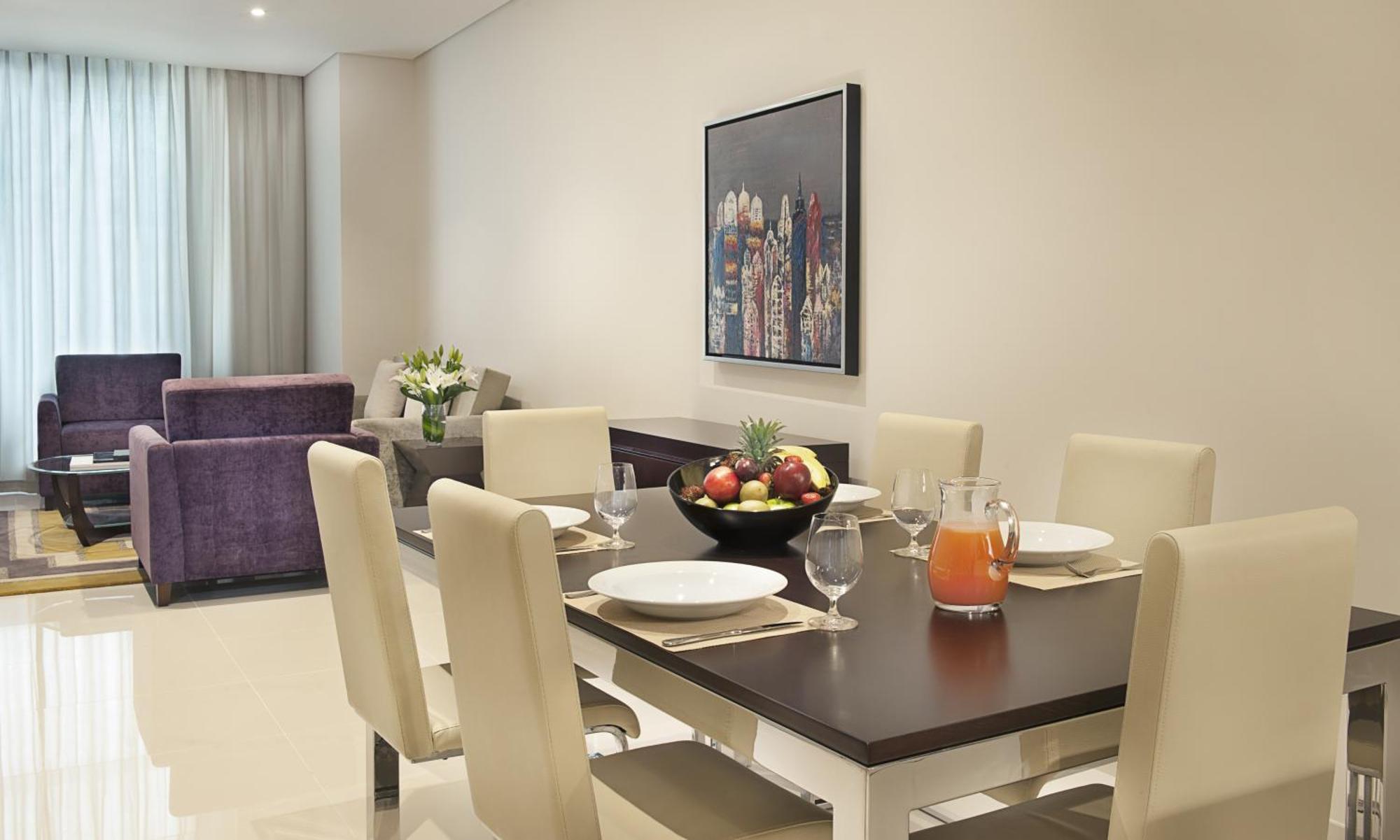 Three Bedroom Suite kitchenette City Skyline View