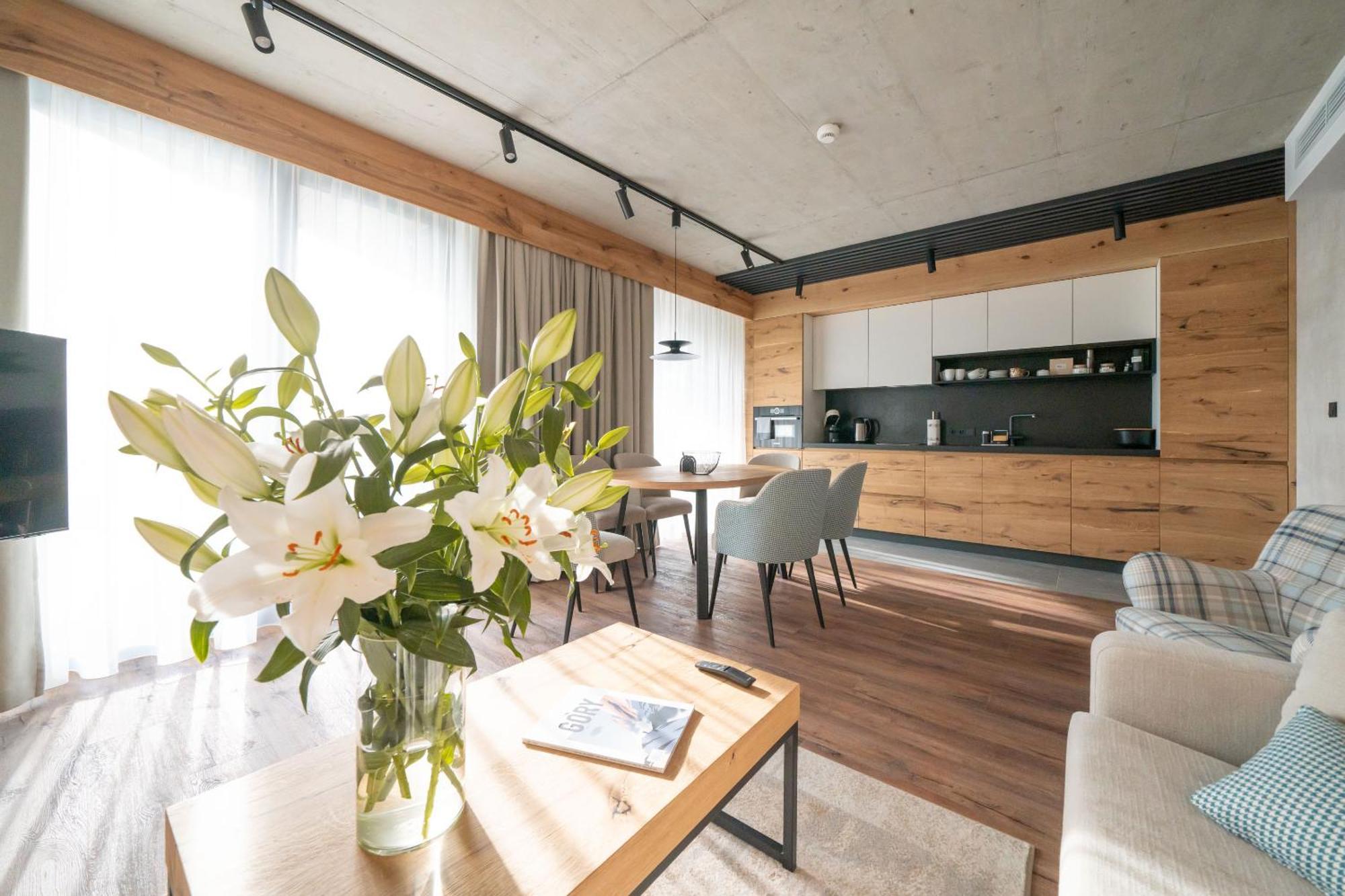 Apartament z 2 sypialniami i widokiem na góry