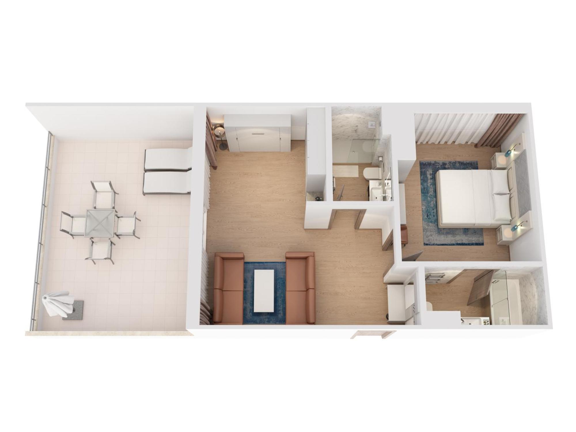 One Bedroom Seaview Family Villa Terrace