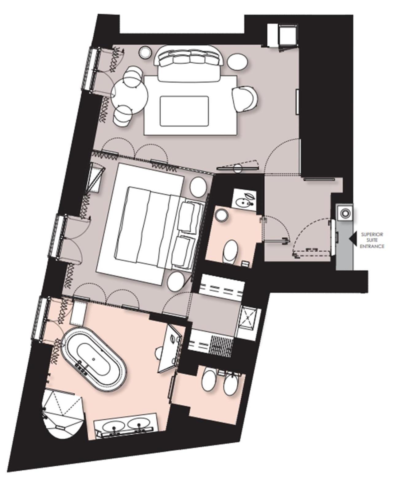 Apartament typu Superior Suite z widokiem na ogród