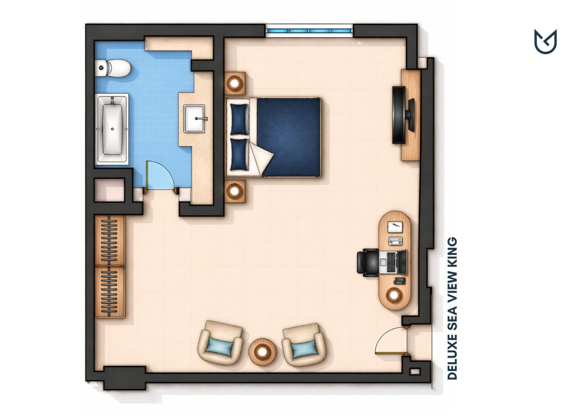 Deluxe Double Room Side Sea View