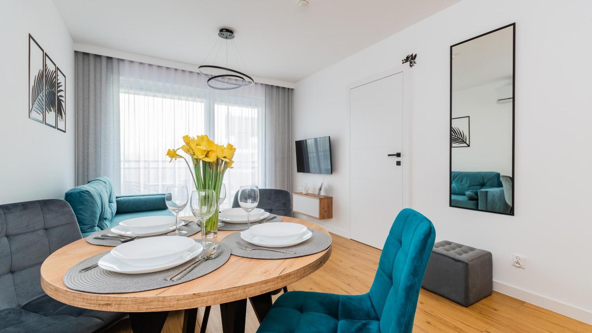 Apartament z 1 sypialnią i balkonem