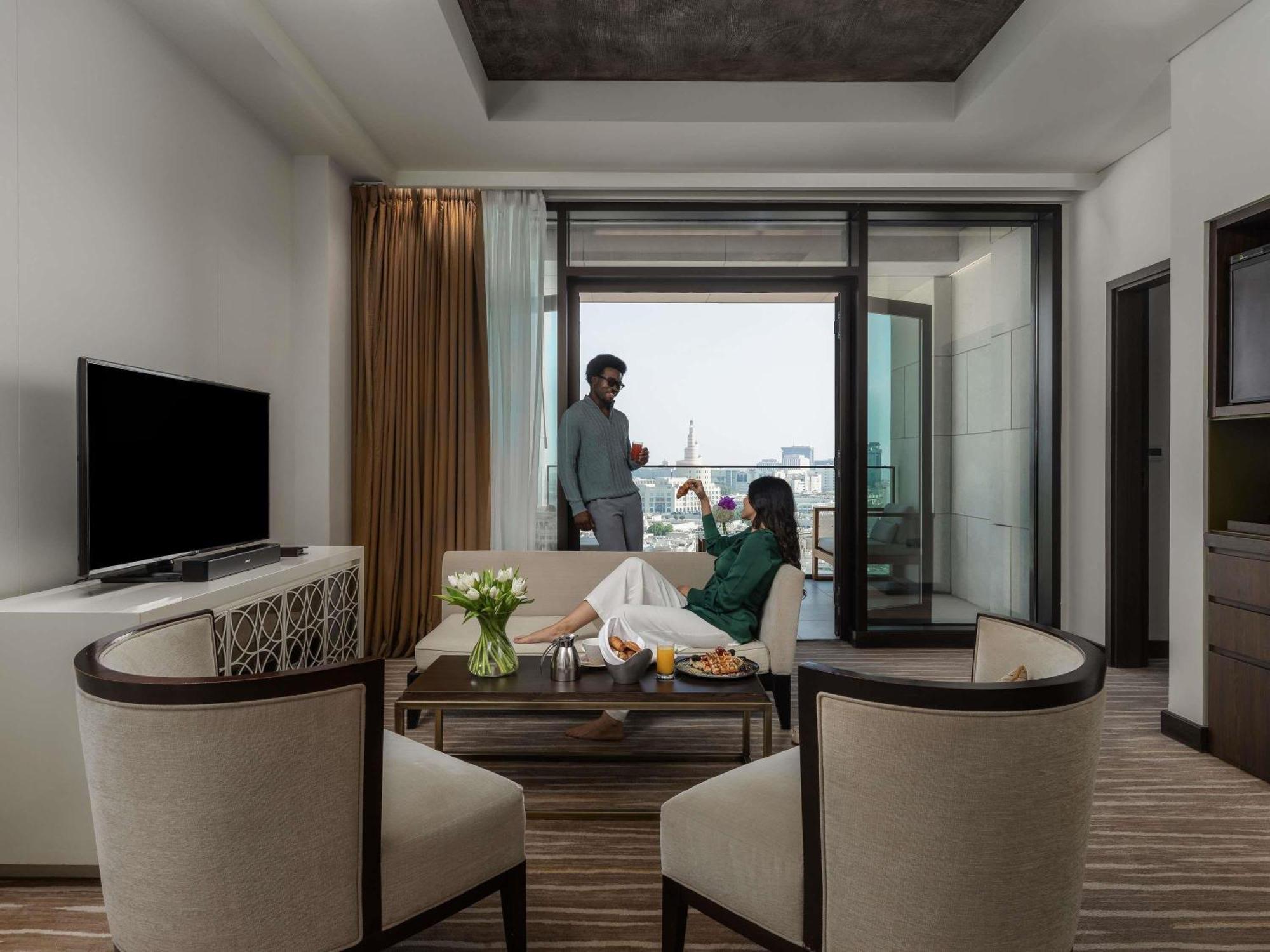 One-Bedroom King Suite Terrace Living Area