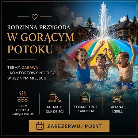 Cicha Woda 300 m od Gorący Potok i Termy Szaflary-2
