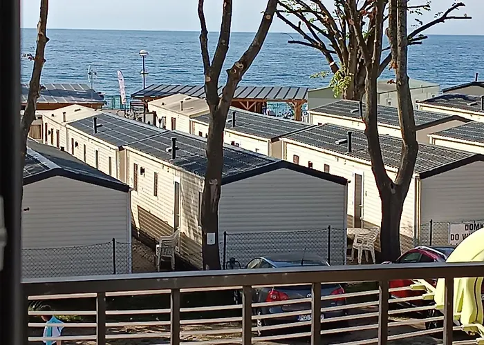 Delfin -przy plaży, widok na morze Rewal